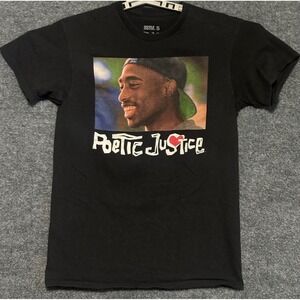 Ripple Junction Black Poetic Justice Tupac Shakur Graphic T Shirt Mens Size S